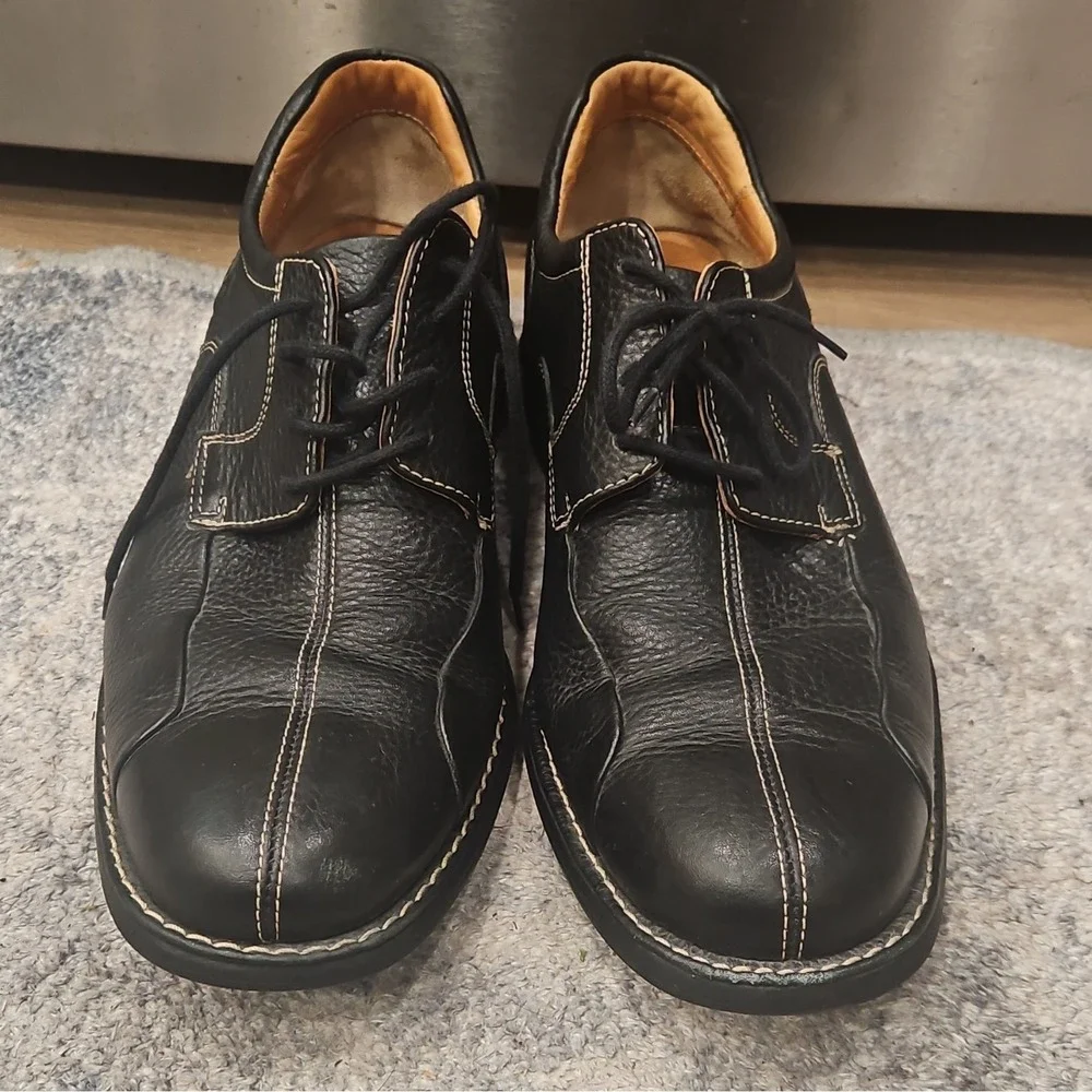 Johnston & Murphy Black Leather Lace-Up Oxford Men's Casual Shoes Size 11